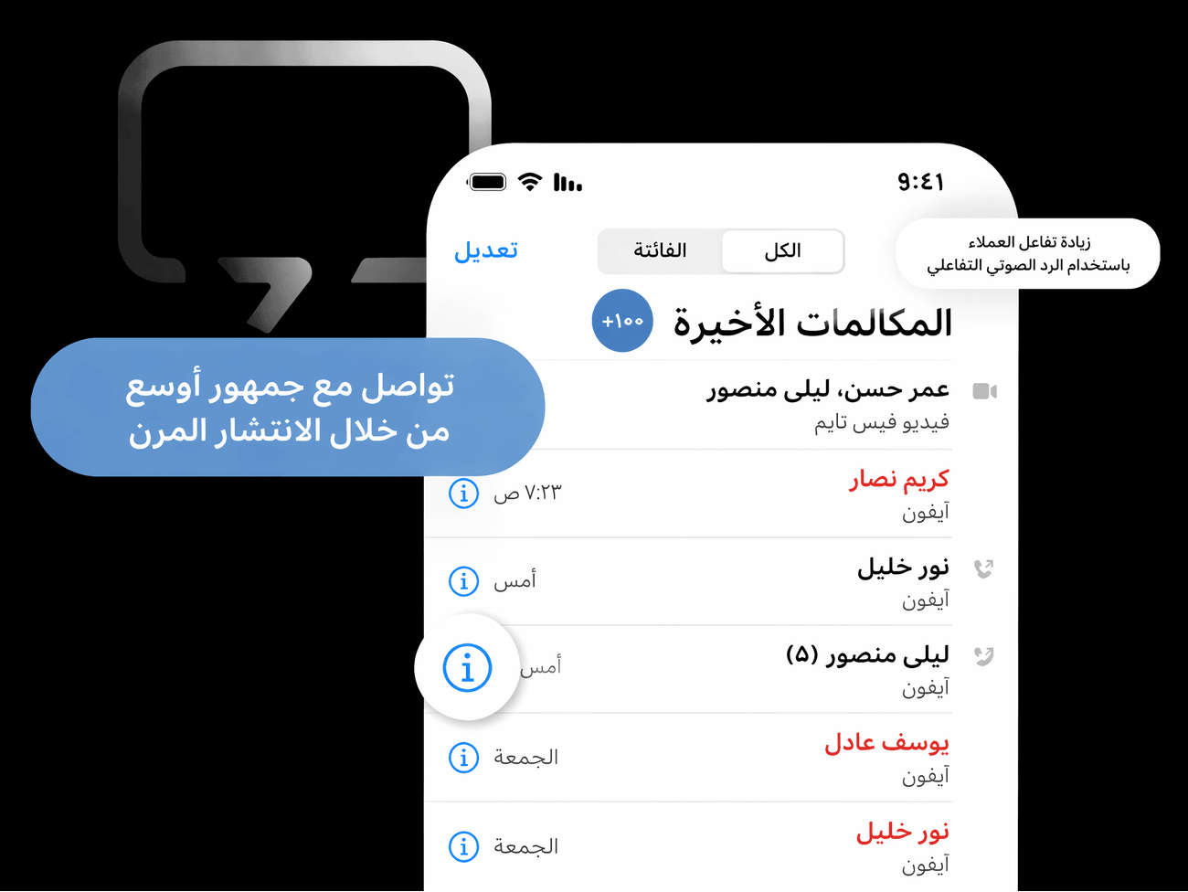 صورة توضيحية لمنتج الاستجابة الصوتية التفاعلية